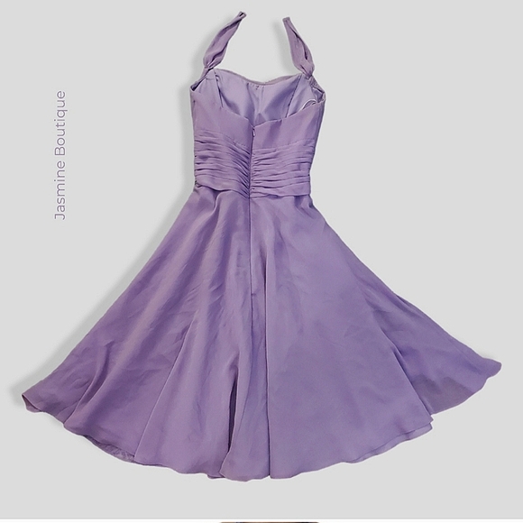Boutique Halter Mesh Flowy Lilac Dress- Size 2 (XS-XXS Fit) - Picture 10 of 16